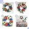 20 Inch 4th of July Independence Day Artificial Sunflower Red White and Blue Hydrangea Wreath Wall Decor